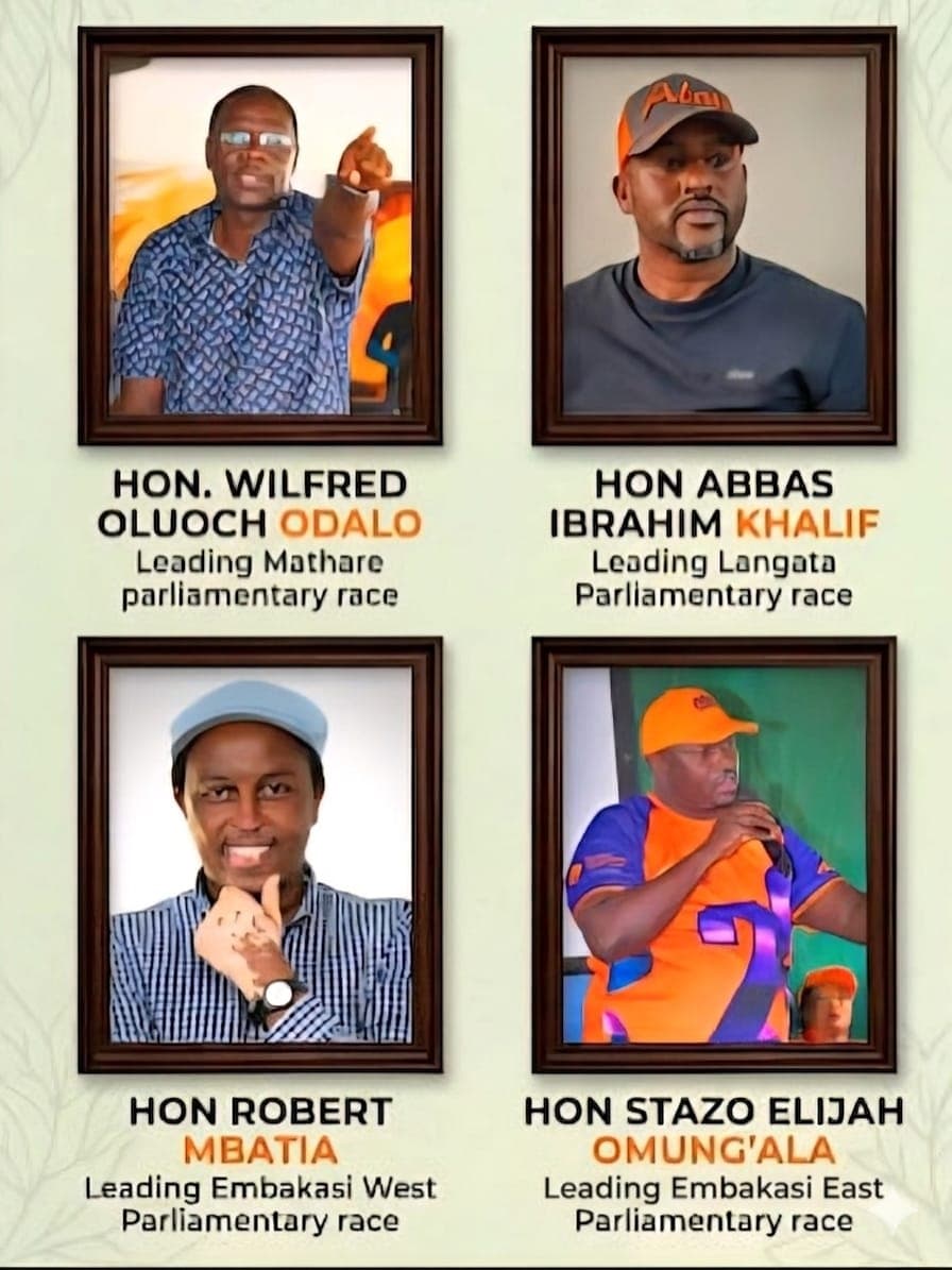 Odalo, Stazo, Mbatia and Abbas Emerging as Nairobi’s Strong Parliamentary Contenders